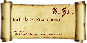 Wollák Zsuzsanna névjegykártya
